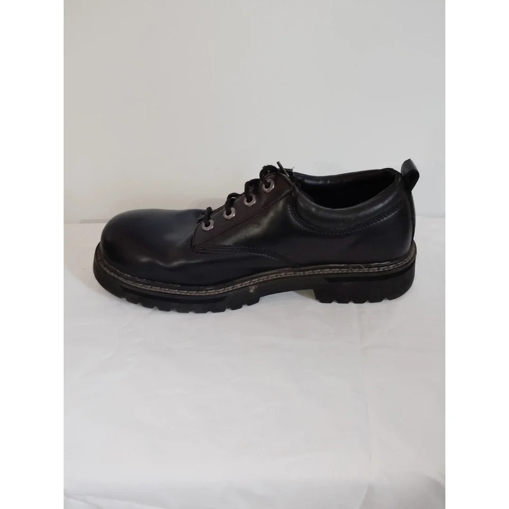 Skechers Work Cankton Slip Resist Steel Toe Shoes Black 60097 Low Top Men 11.5